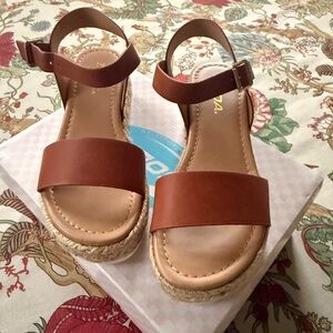 Soda Tan Platform Sandals